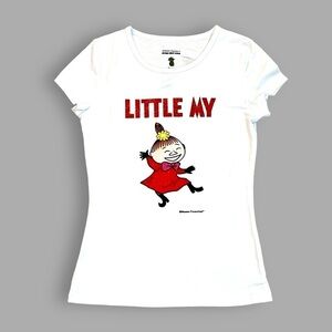 Moomin Shop Hawaii Little My Tee Shirt Short Sleeve White Red Crystals XS
